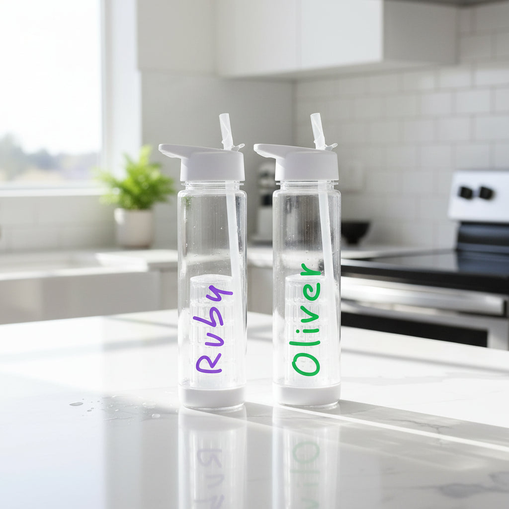 personalized clear water bottle - 24oz