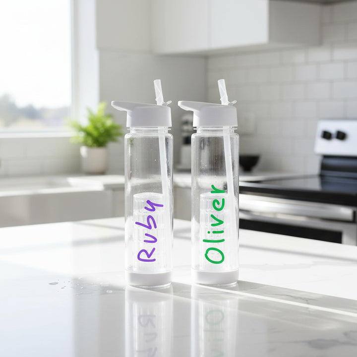 personalized clear water bottle - 24oz