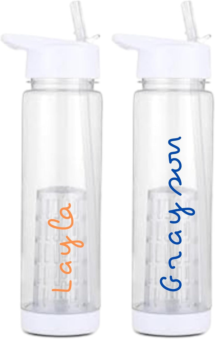 personalized clear water bottle - 24oz