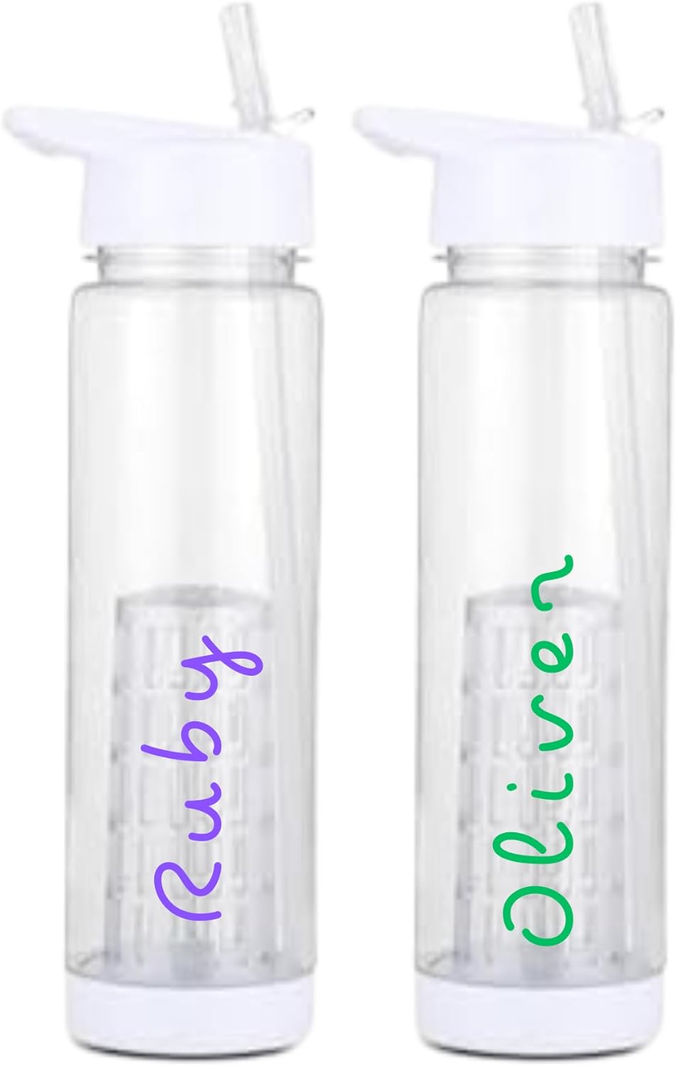 personalized clear water bottle - 24oz