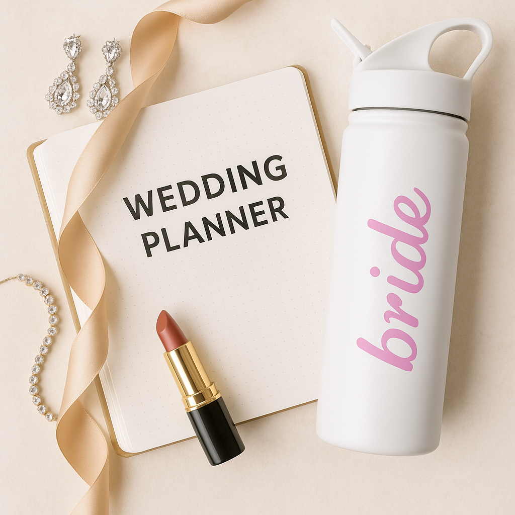 Premium Personalized Water Bottle with Gift Box – Luxury Bridesmaid Gift