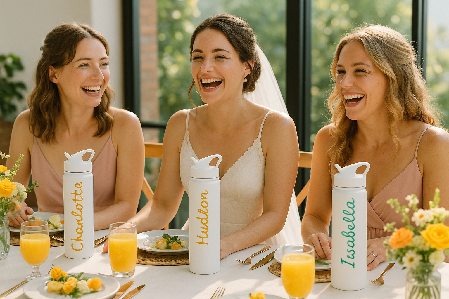 Bridal Party Set of 3 – Personalized Water Bottles