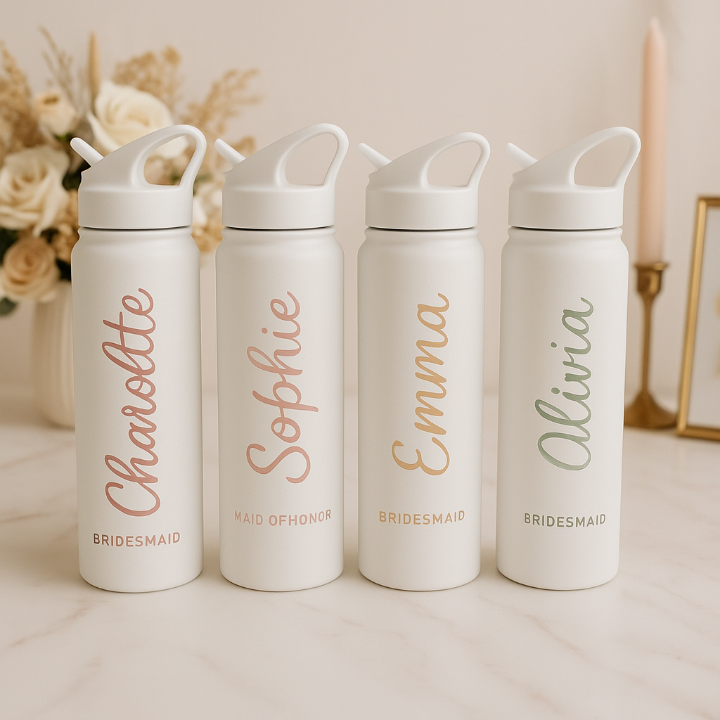Bridal Party Set of 3 – Personalized Water Bottles