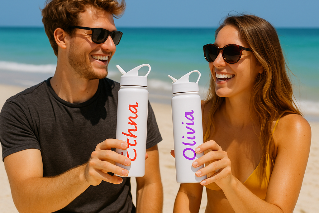 Personalized Stainless Steel Water Bottle – Custom Name & Color | 20oz Insulated