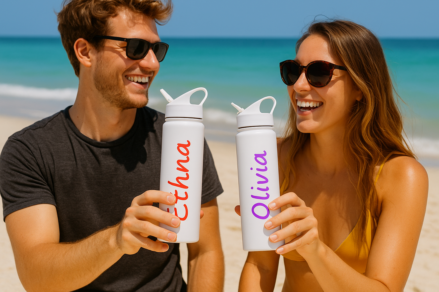 Personalized Stainless Steel Water Bottle – Custom Name & Color | 20oz Insulated