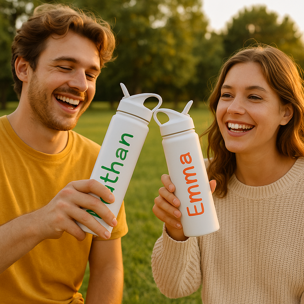 Personalized Stainless Steel Water Bottle – Custom Name & Color | 20oz Insulated