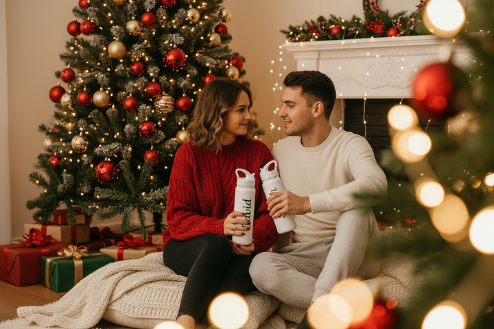 christmas water bottle holidays